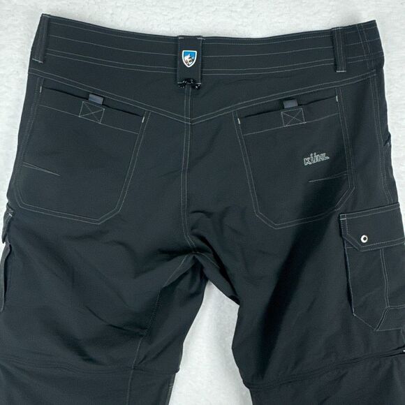 Kuhl Pants Mens 38x32 Renegade Stealth Convertible Cargo Zip Off Charcoal Hiking - Picture 9 of 11